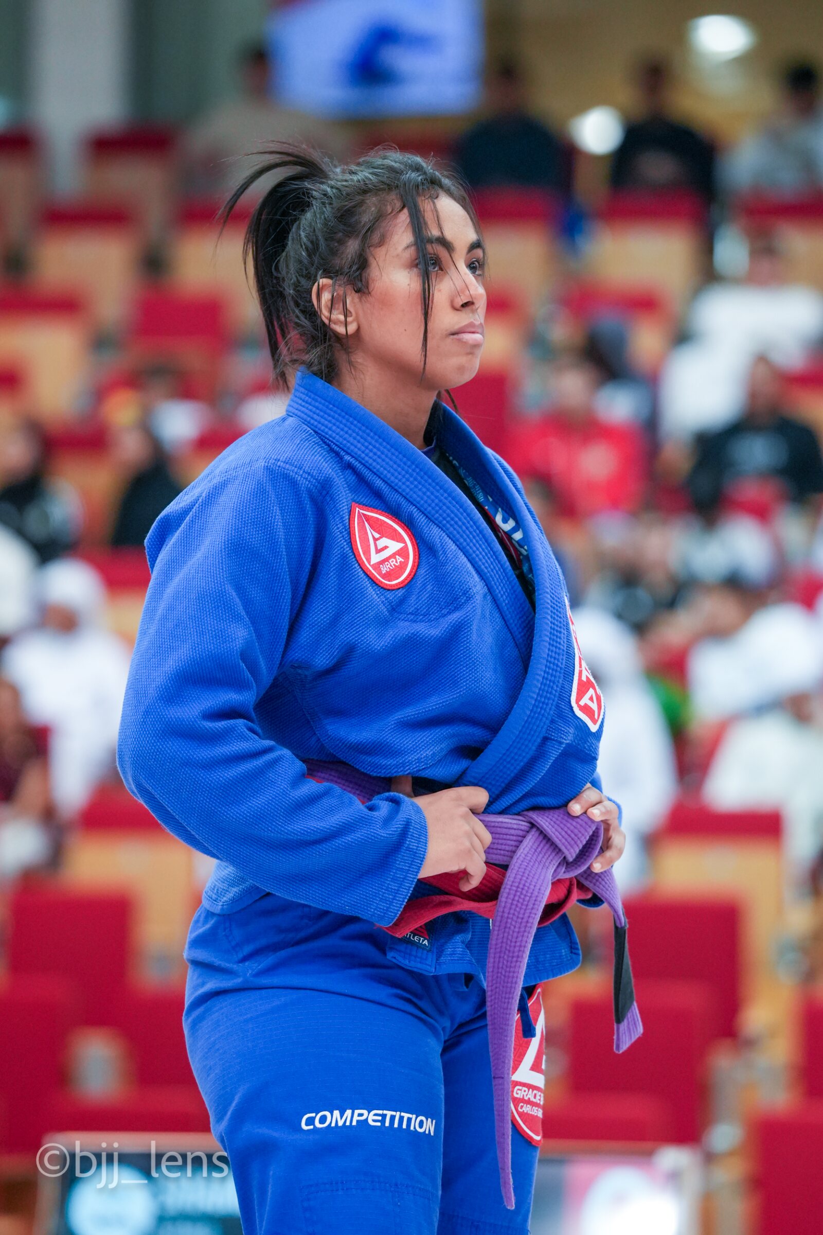 Athletes in a jiu-jitsu fight
